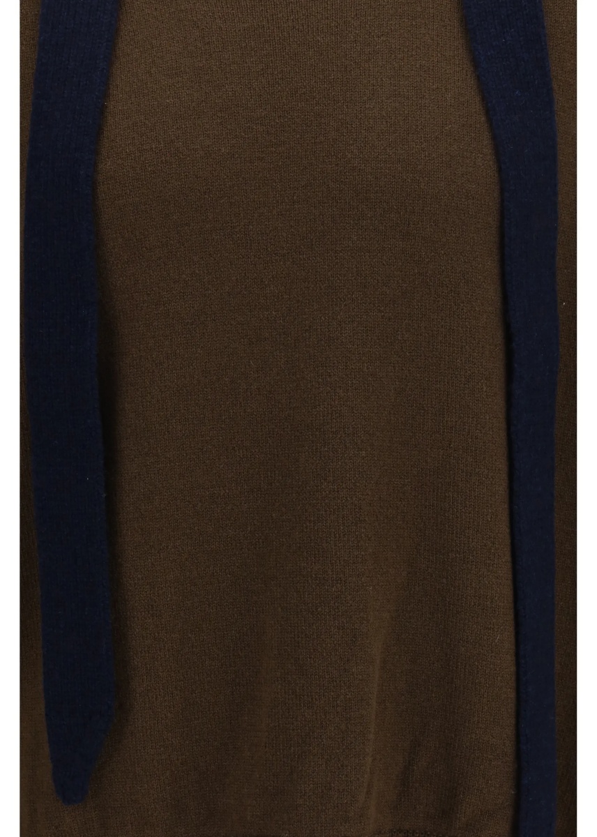 Cardigan Wool knit Cardigan with integrated scarf - Img 3