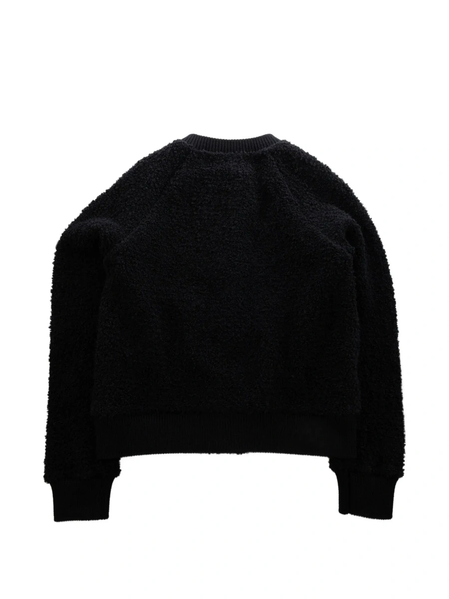 Cardigane Black Crew-neck cardigan with contrasting buttons in viscose blend women - Img 5