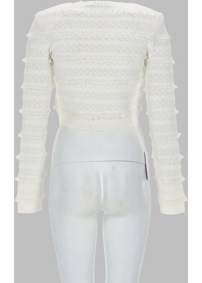 Cardigane Cardigan Traforato Con Strass - Img 2