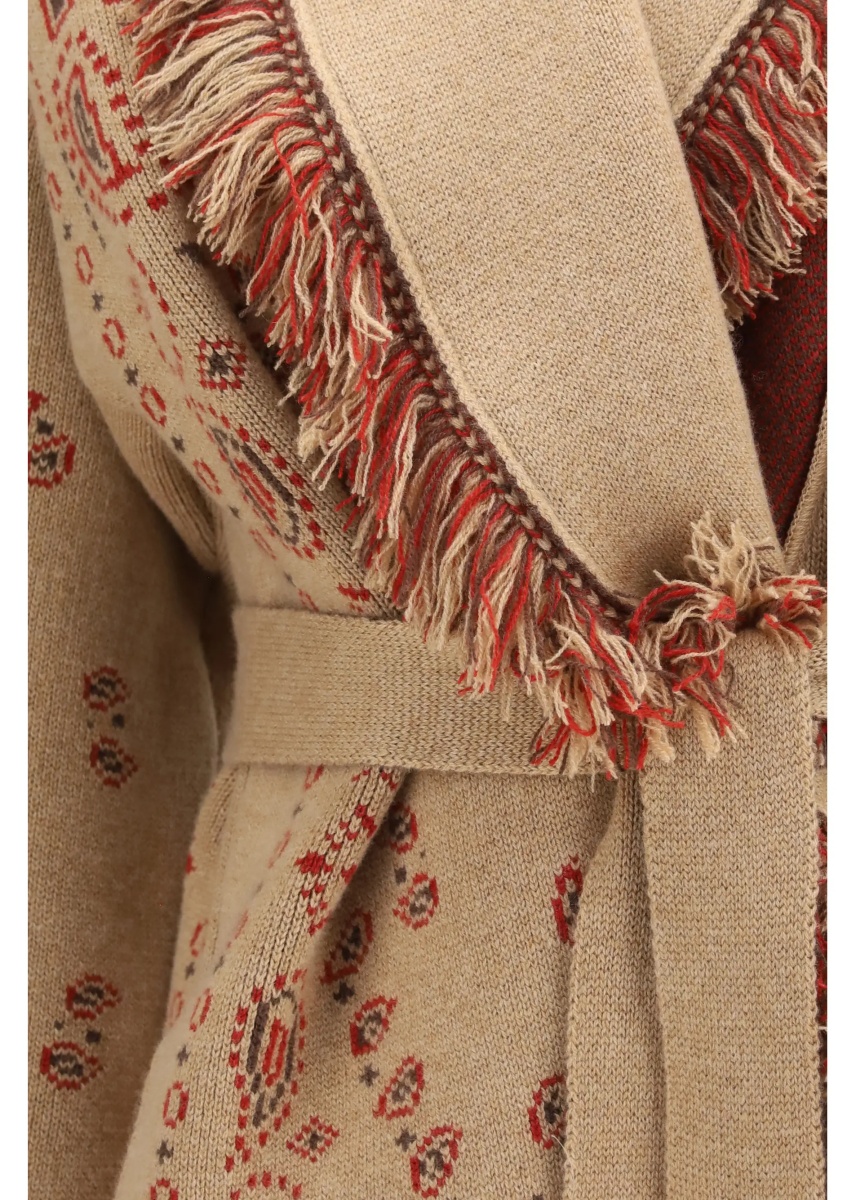 Cardigane Icon jacquard Cardigan with belt - Img 3