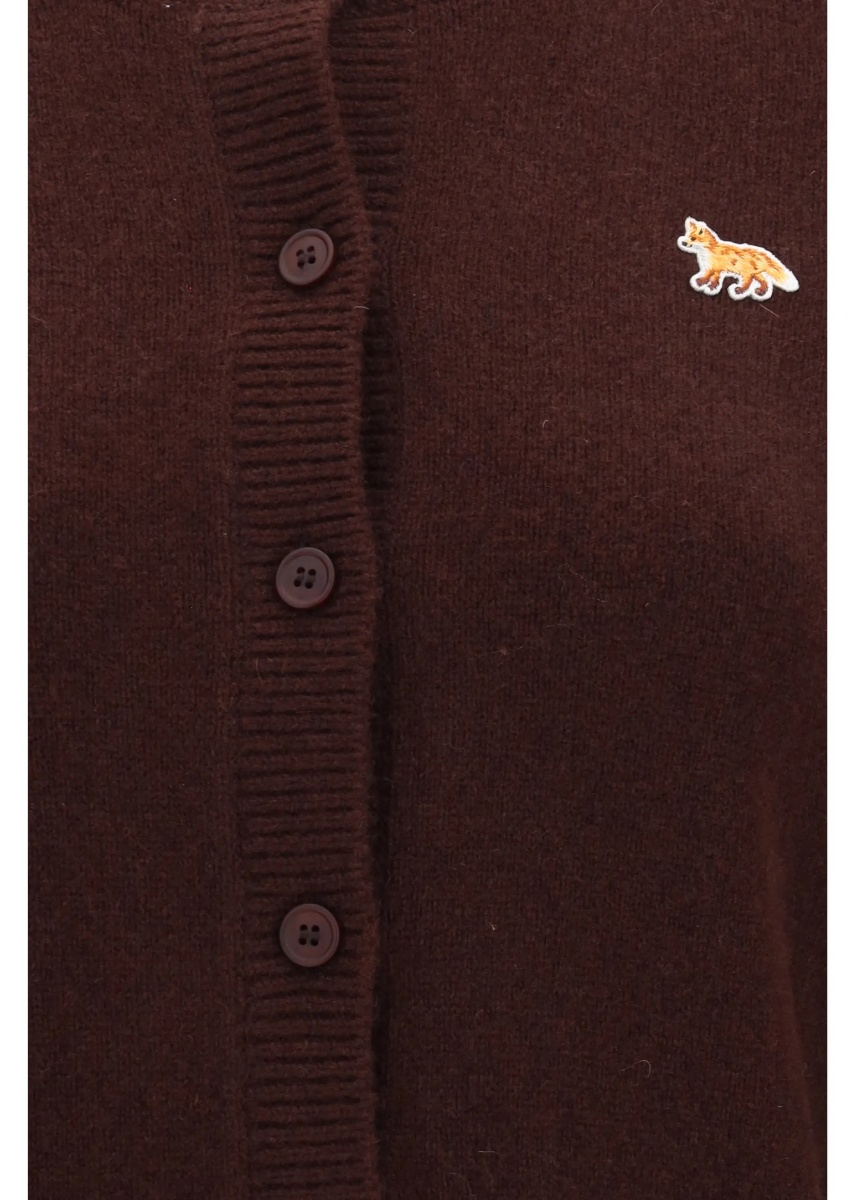 Cardigane MAISON KITSUNÉ Baby Fox fitted lambswool Cardigan - Img 3