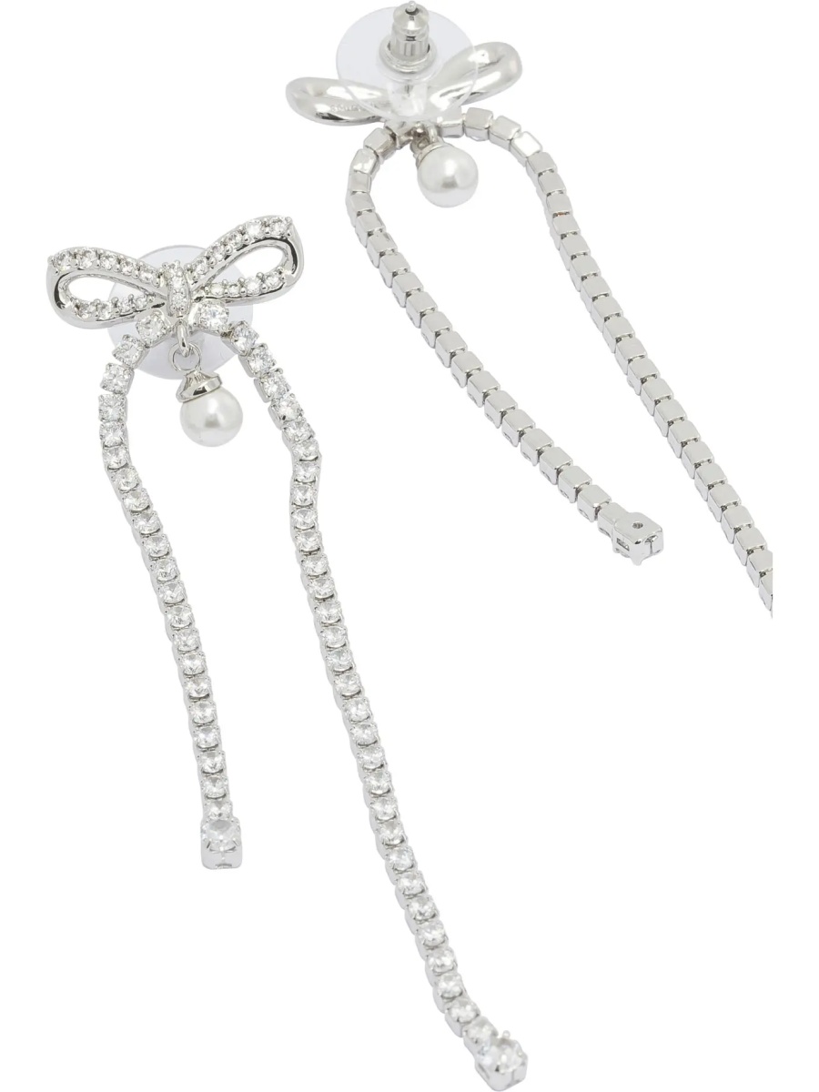 Cercei Dangling earrings with crystals and pearls - Img 2