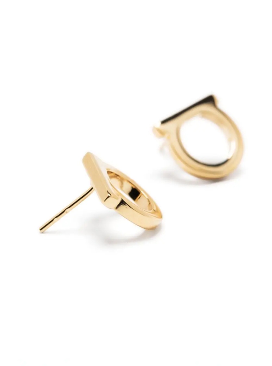 Cercei Gancini Earrings in Gold-Colored Brass for Women - Img 2