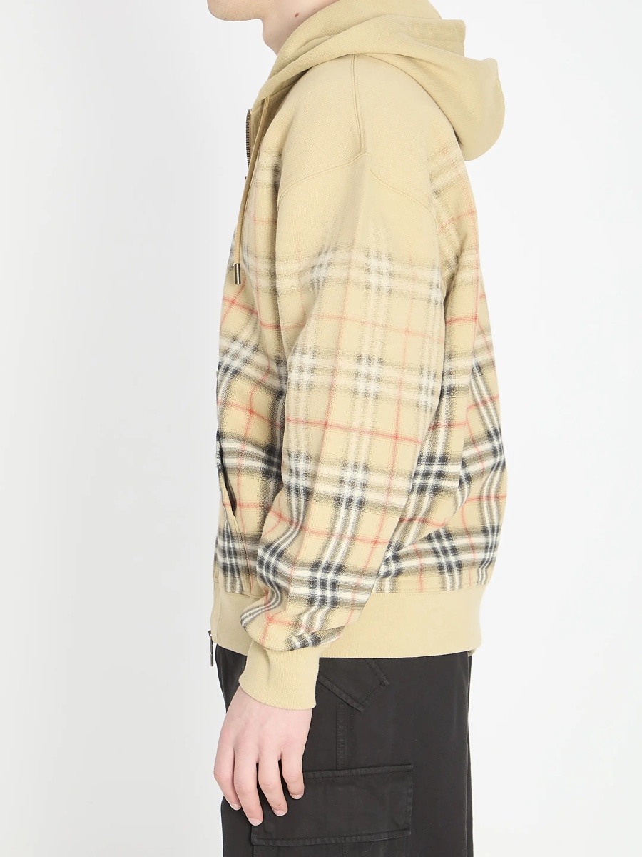 Check Fade Cotton Hoodie - Img 3