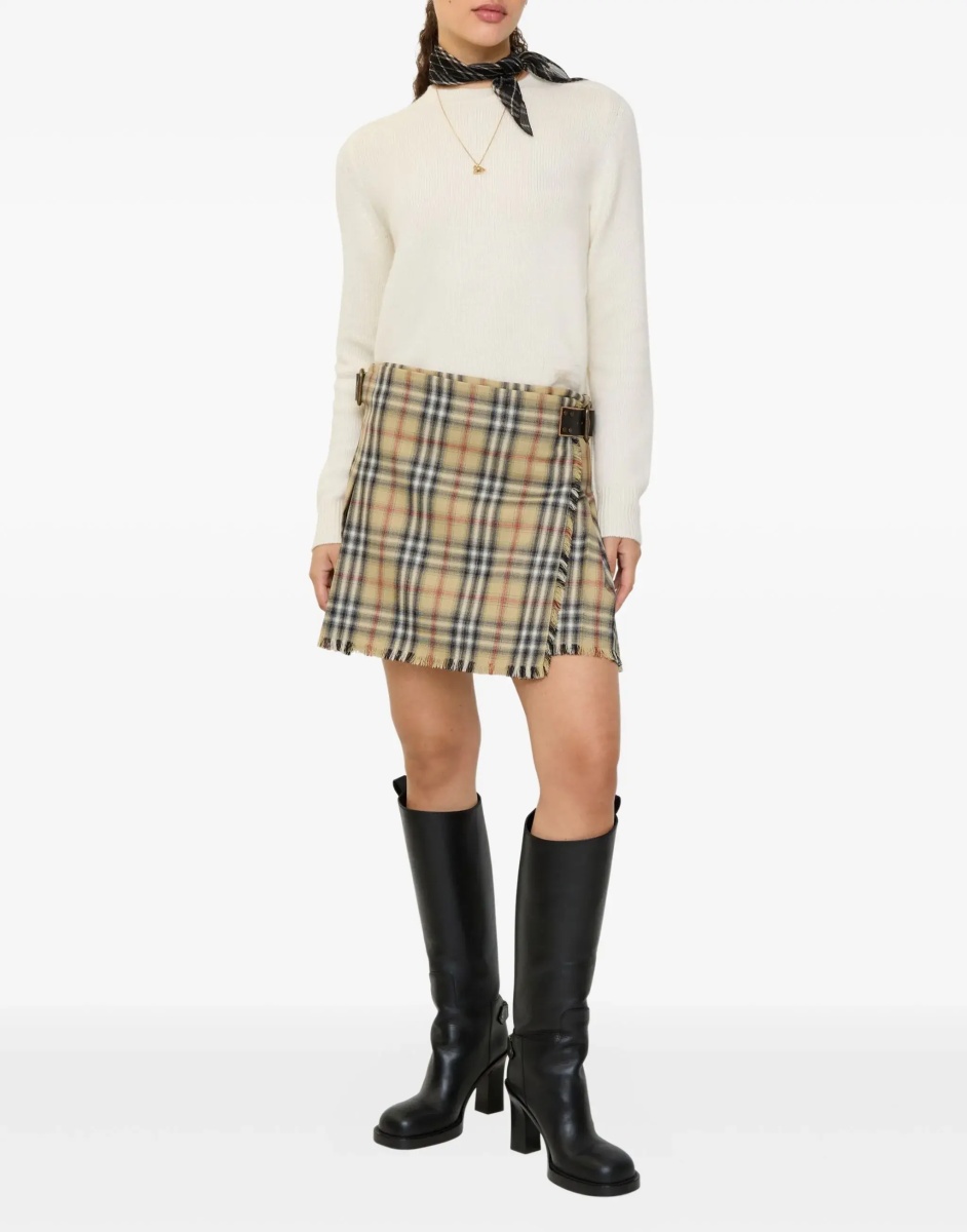 Check wool mini Skirt - Img 2