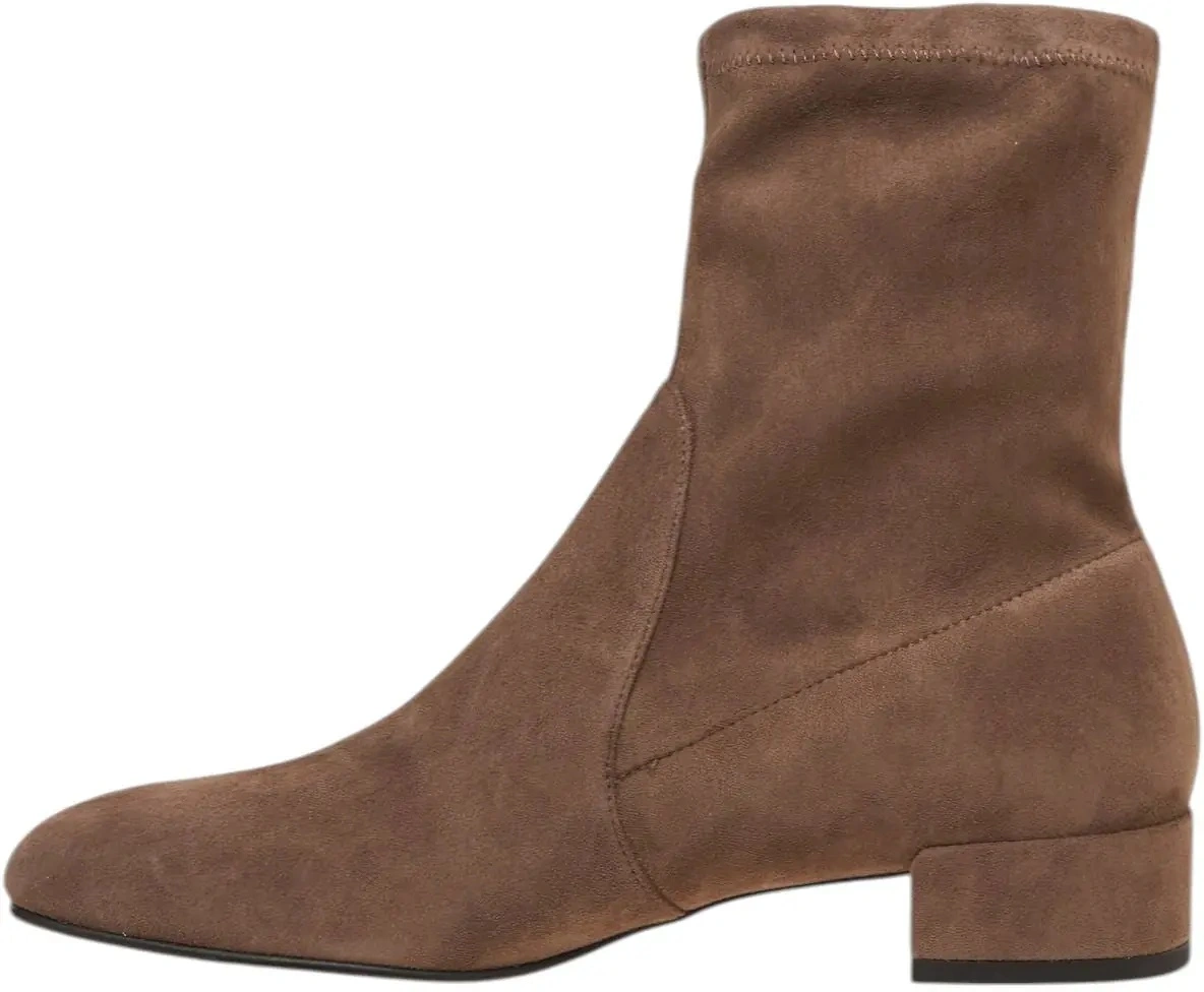 Cizme de iarna Stuart Weitzman maro din piele intoarsa - Img 2