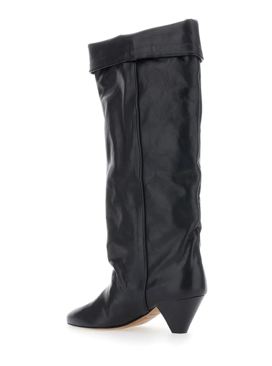 Cizme Isabel Marant negre din piele - Img 3