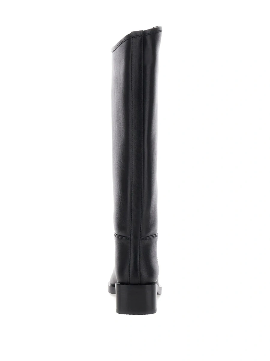 Cizme Jeffrey Campbell negre din piele cu toc masiv - Img 6