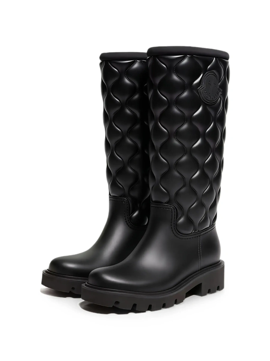 Cizme Moncler negre din plastic - Img 5