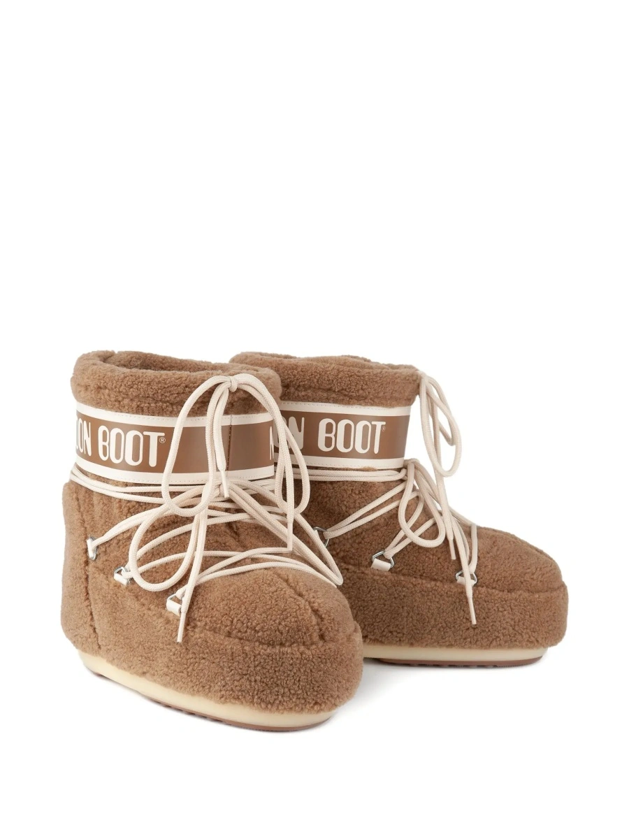 Cizme Moon Boot maro din fleece 'Icon' - Img 5