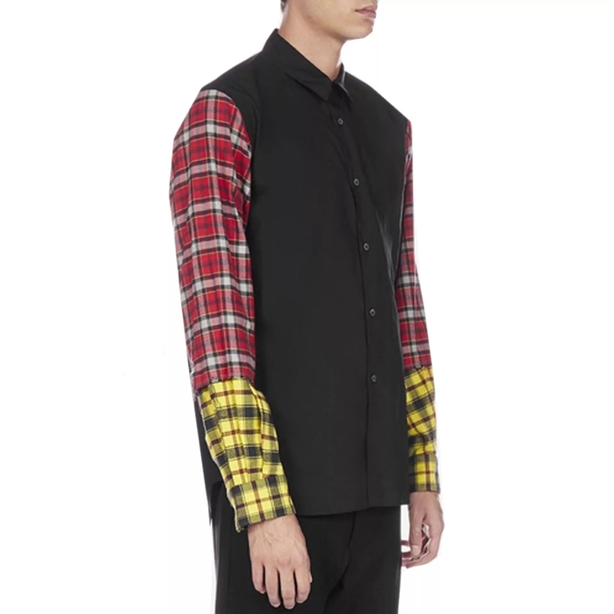 Comme Des Garçons Checked Sleeve Shirt - Img 2