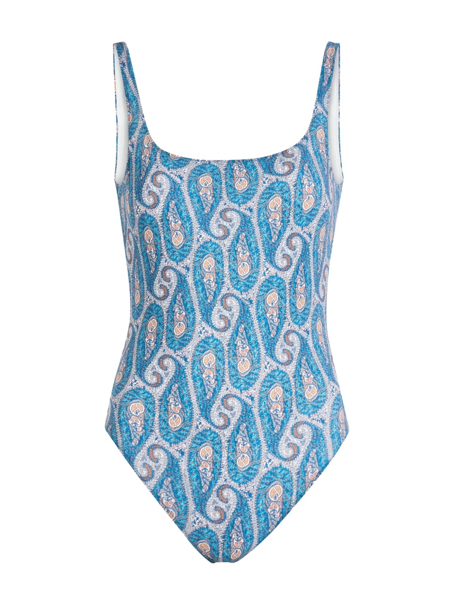Costum de baie intreg ETRO albastru din elastan si poliamida - Img 2