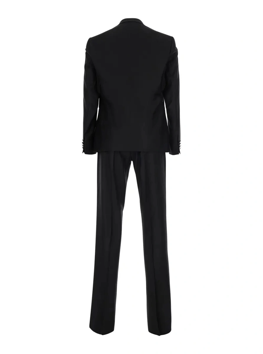 Costum Emporio Armani negru din lana si matase - Img 2