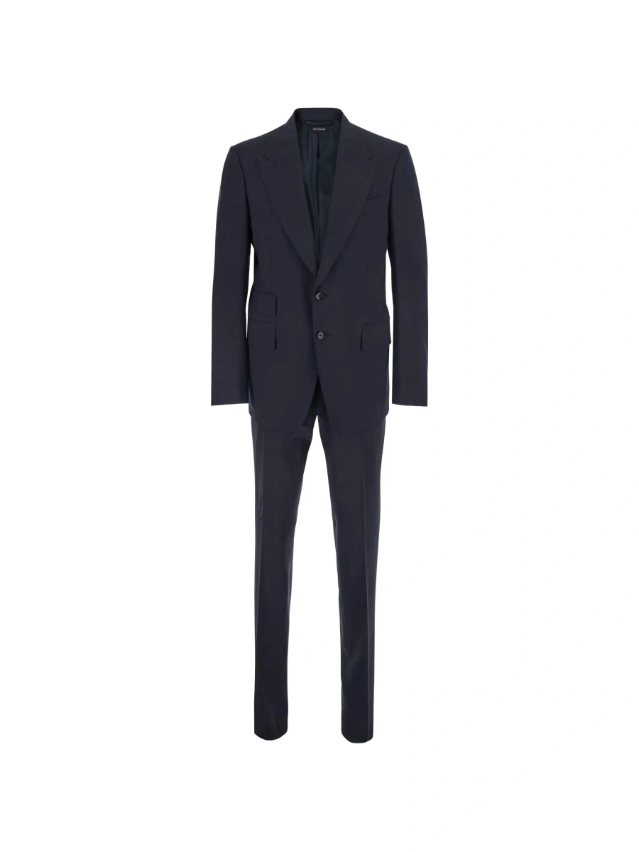 Costum Tom Ford albastru din lana - Img 5