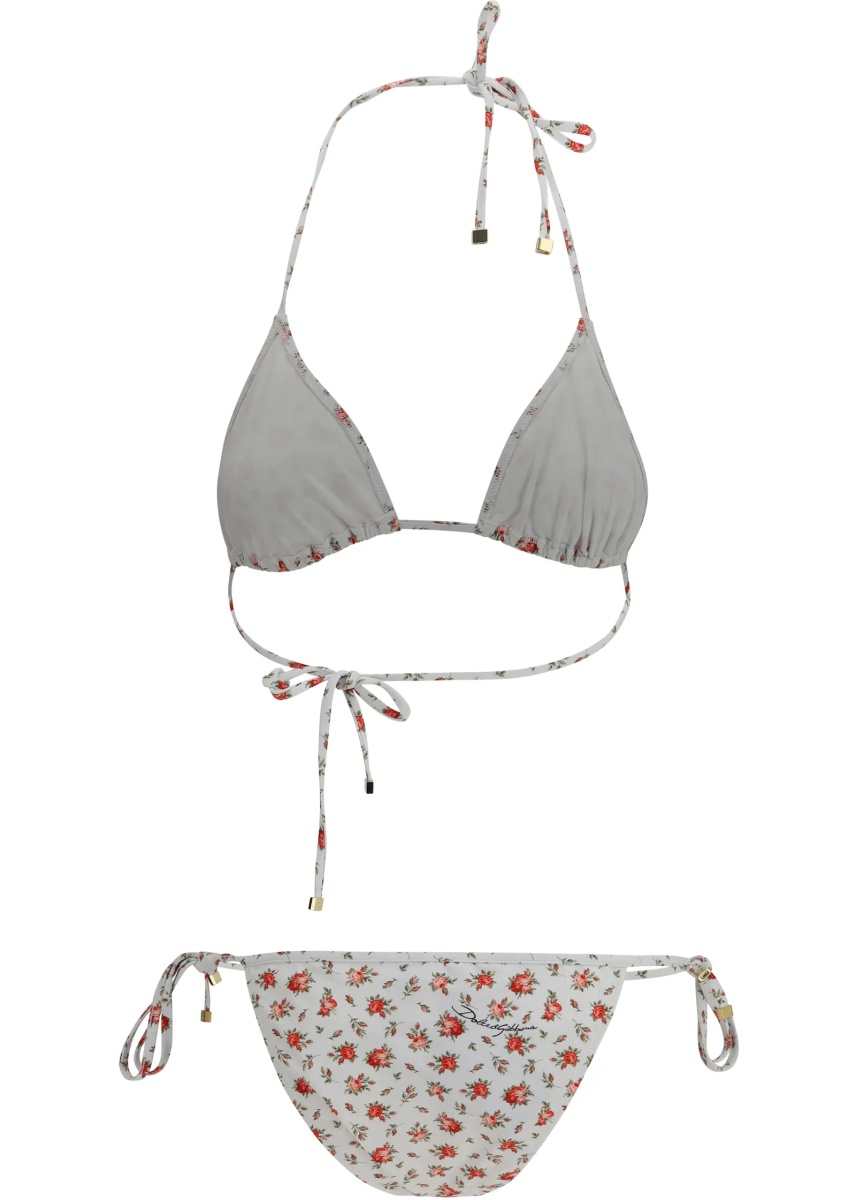Costume Triangle Bikini with Roselline print - Img 2