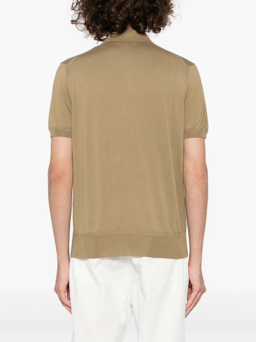 Cotton knit polo shirt - Img 4