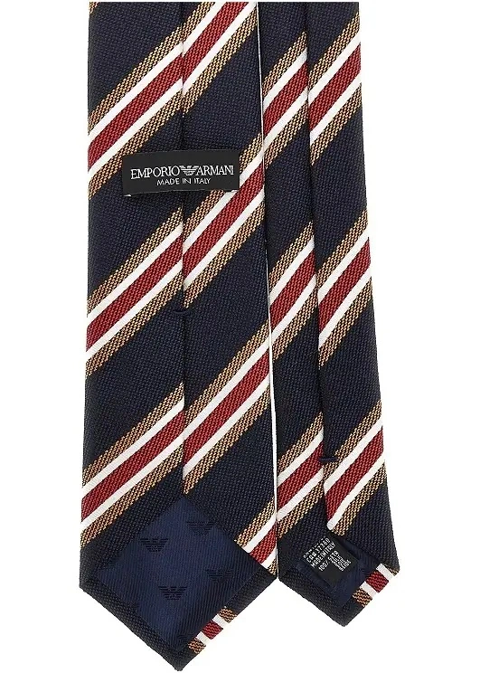 Cravata Emporio Armani albastra din matase jacquard - Img 2