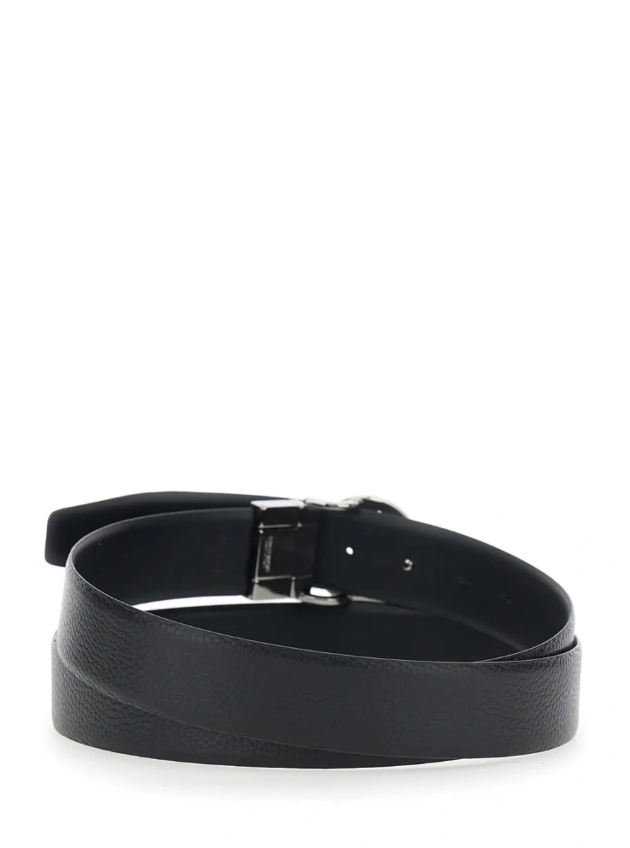 Curea Giorgio Armani neagra din piele - Img 2