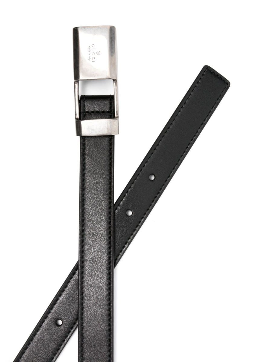 Curea Gucci neagra din piele - Img 2