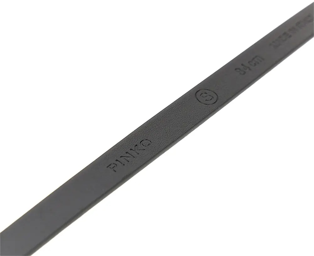 Curea Leather belt with lettering logo loops - Img 3