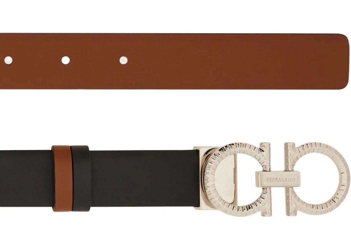 Curea Reversible and adjustable Gancini Belt - Img 3