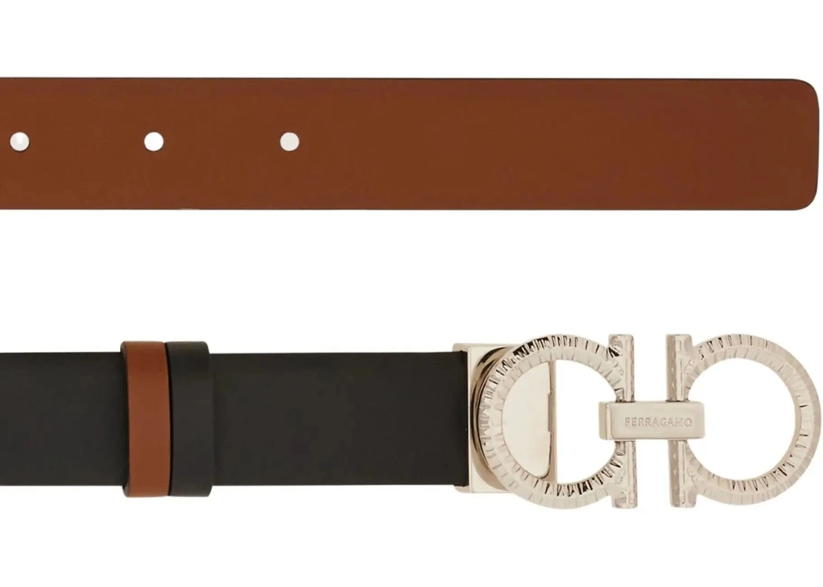 Curea Reversible and adjustable Gancini Belt - Img 3