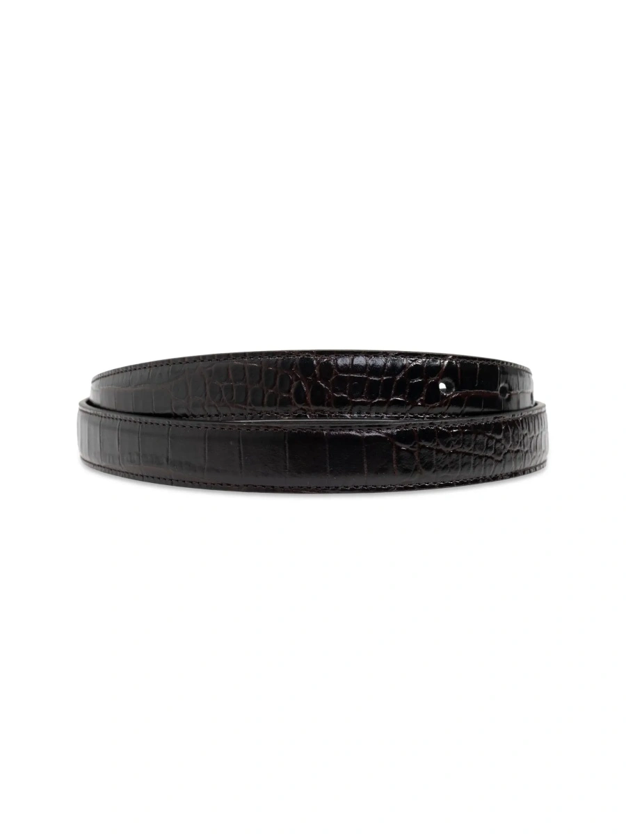 Curea Saint Laurent neagra din piele - Img 4