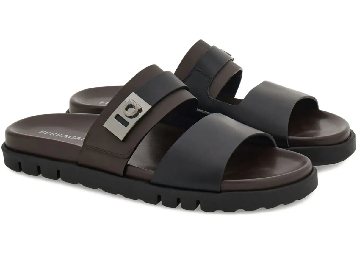 Double-strap leather Sandals - Img 2