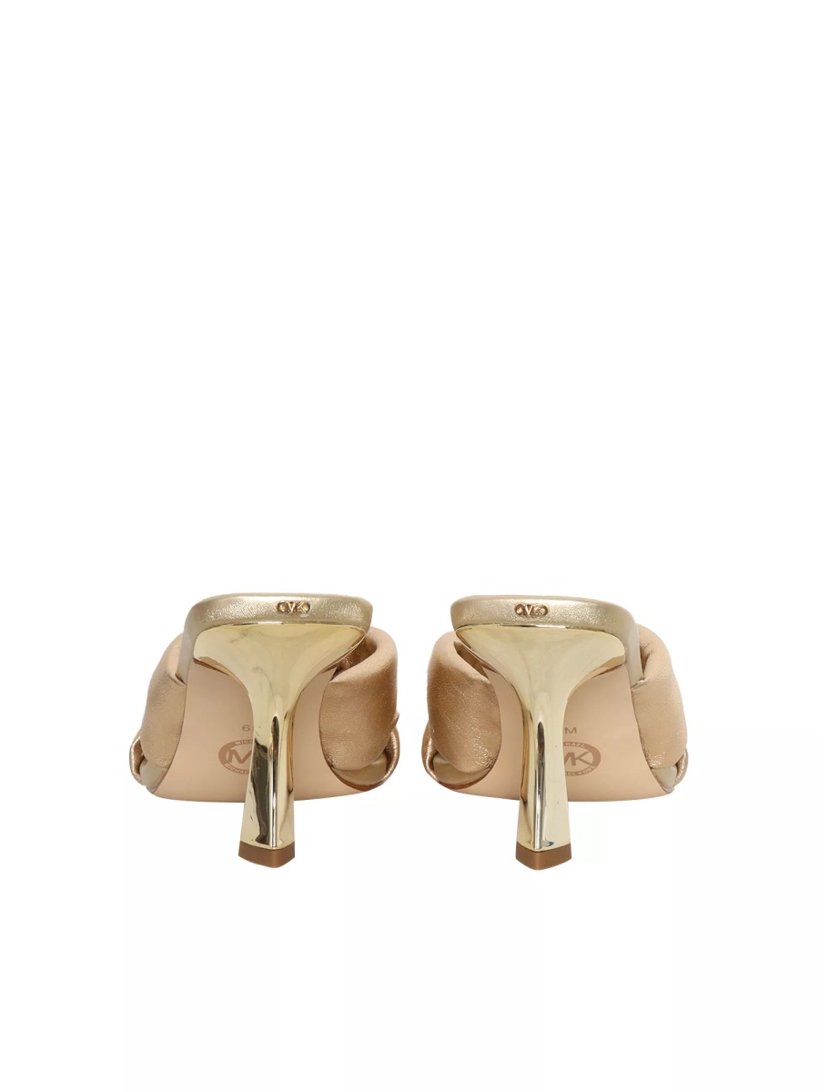 Elena gold leather sandals - Img 3