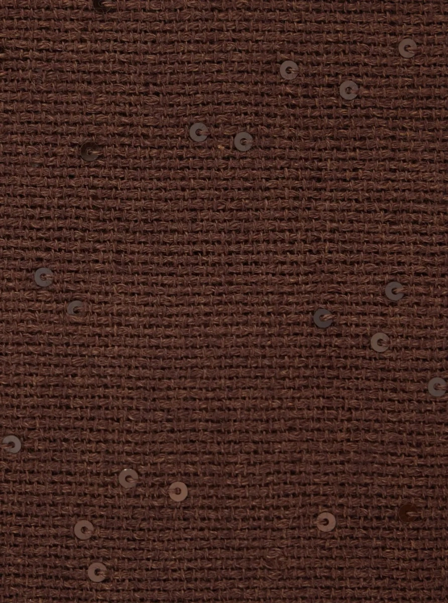 Esarfa Brunello Cucinelli maro din casmir si matase - Img 3
