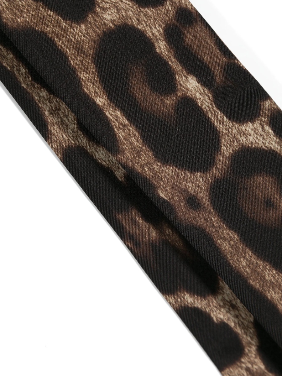 Esarfa Dolce &amp; Gabbana Leopard neagra - Img 3