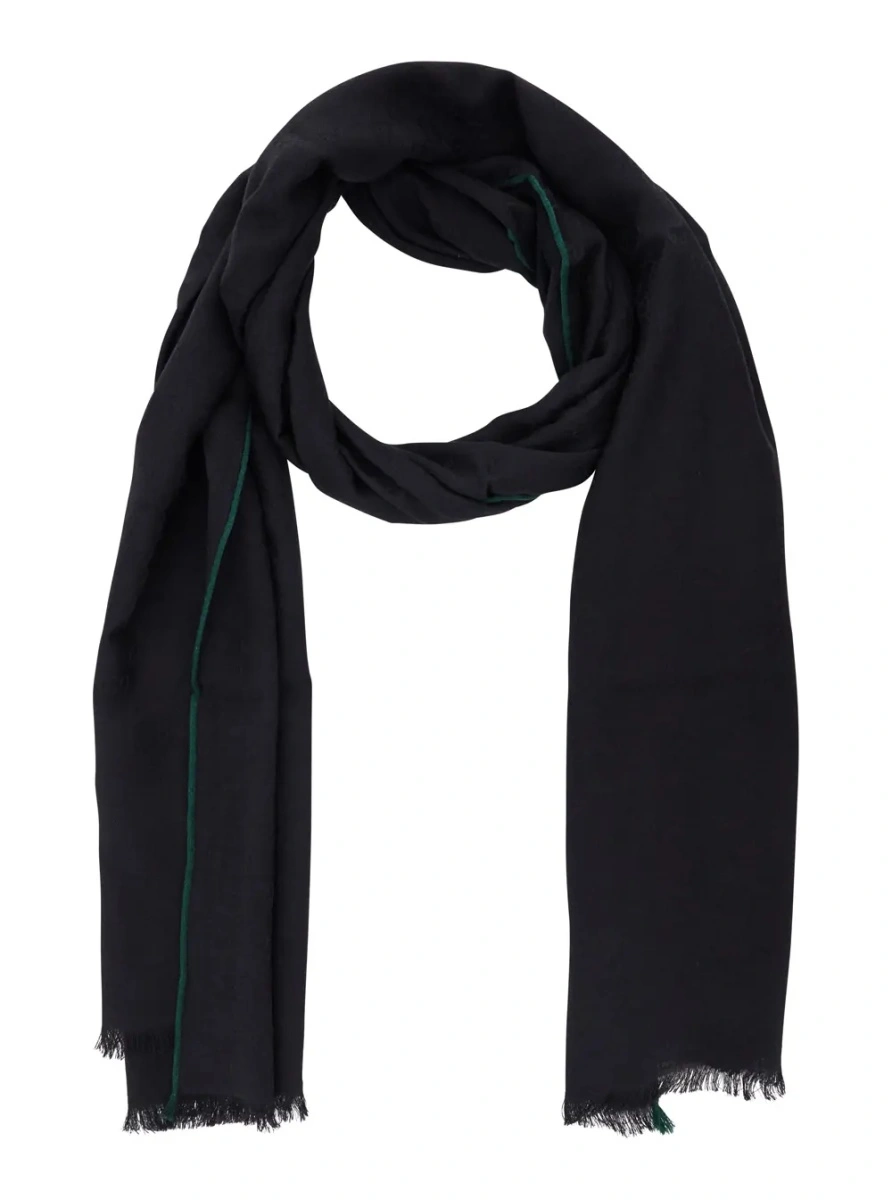 Esarfa Gucci neagra din lana si matase - Img 2