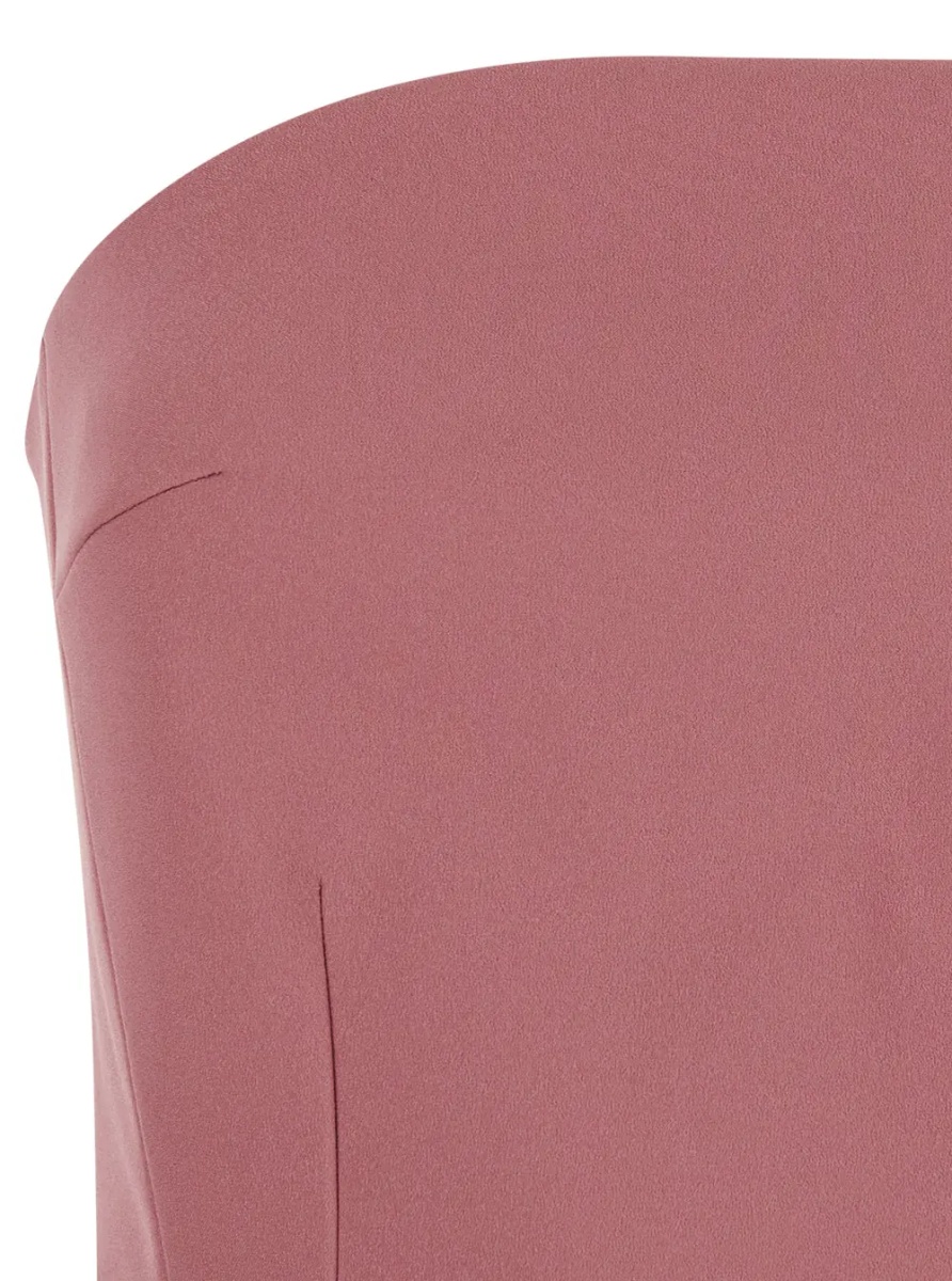 Esarfa 'Mae' Pink long dress with Removable Scarf and Internal Boned Bodice in Tech Fabric for Women - Img 3