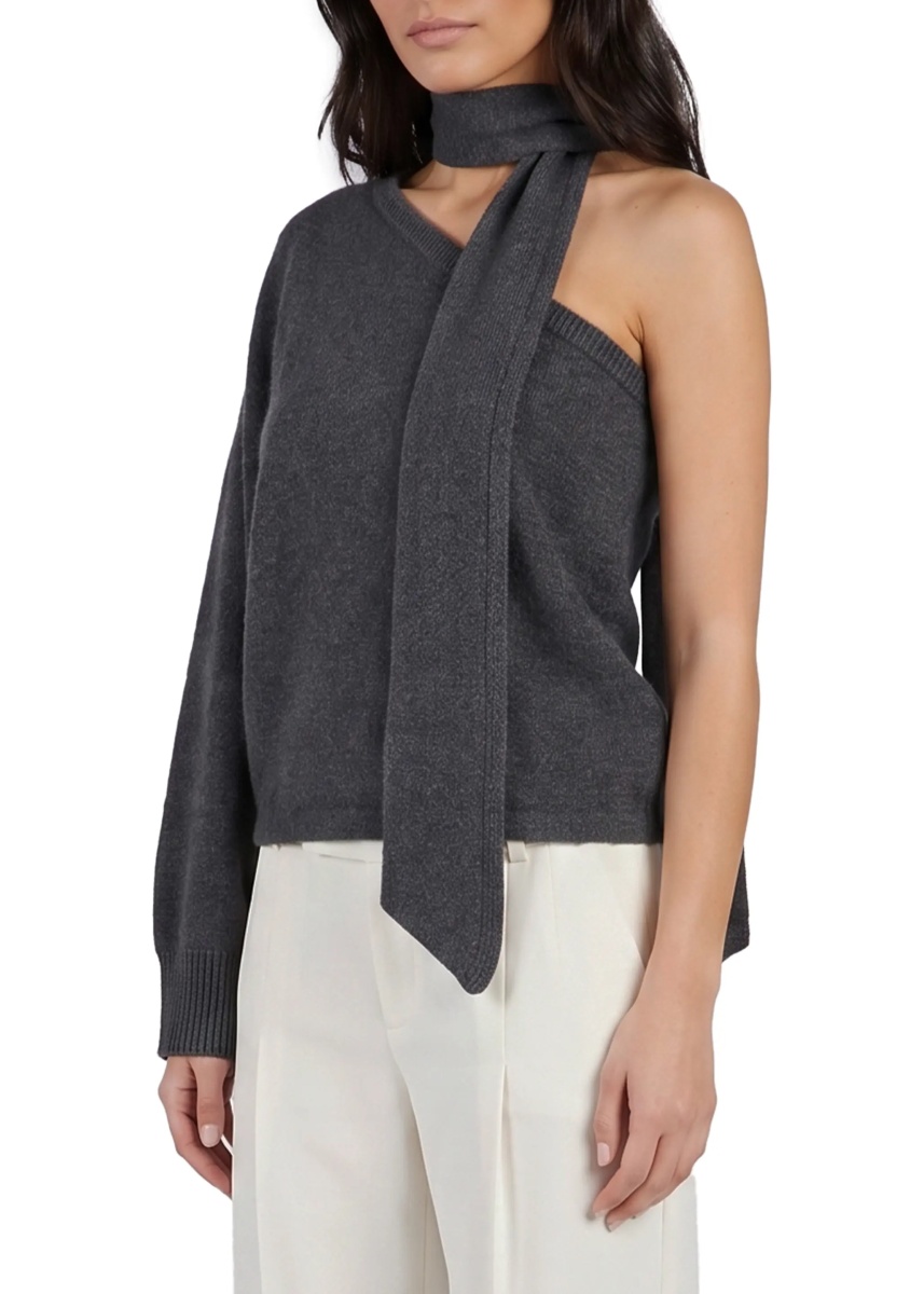 Esarfa One-Shoulder Top With Scarf Detail - Img 2