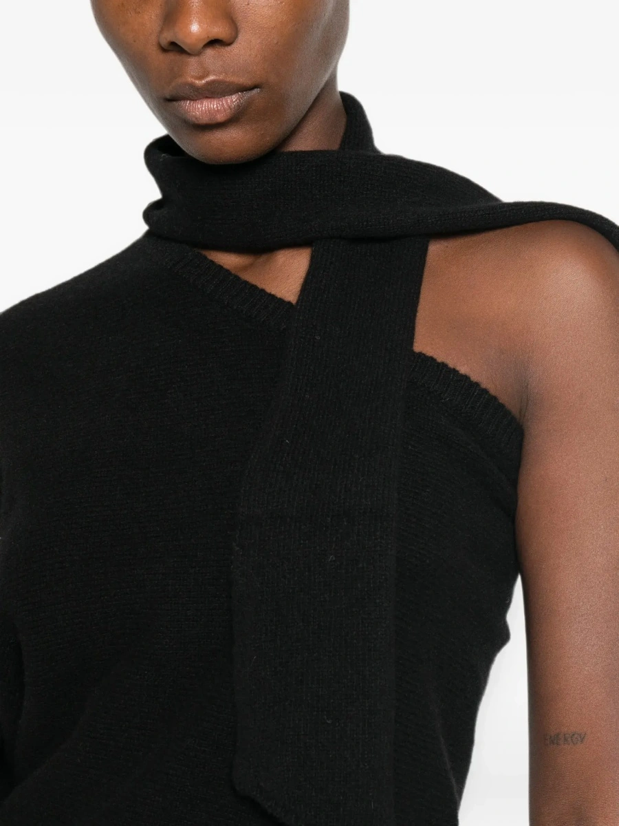 Esarfa One-Shoulder Top With Scarf Detail - Img 7