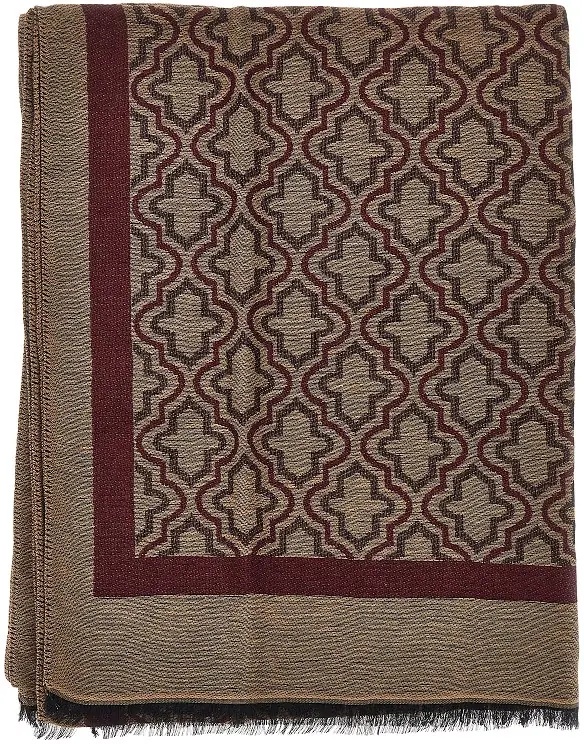 Esarfa Viscose and modal scarf with jacquard motif - Img 2