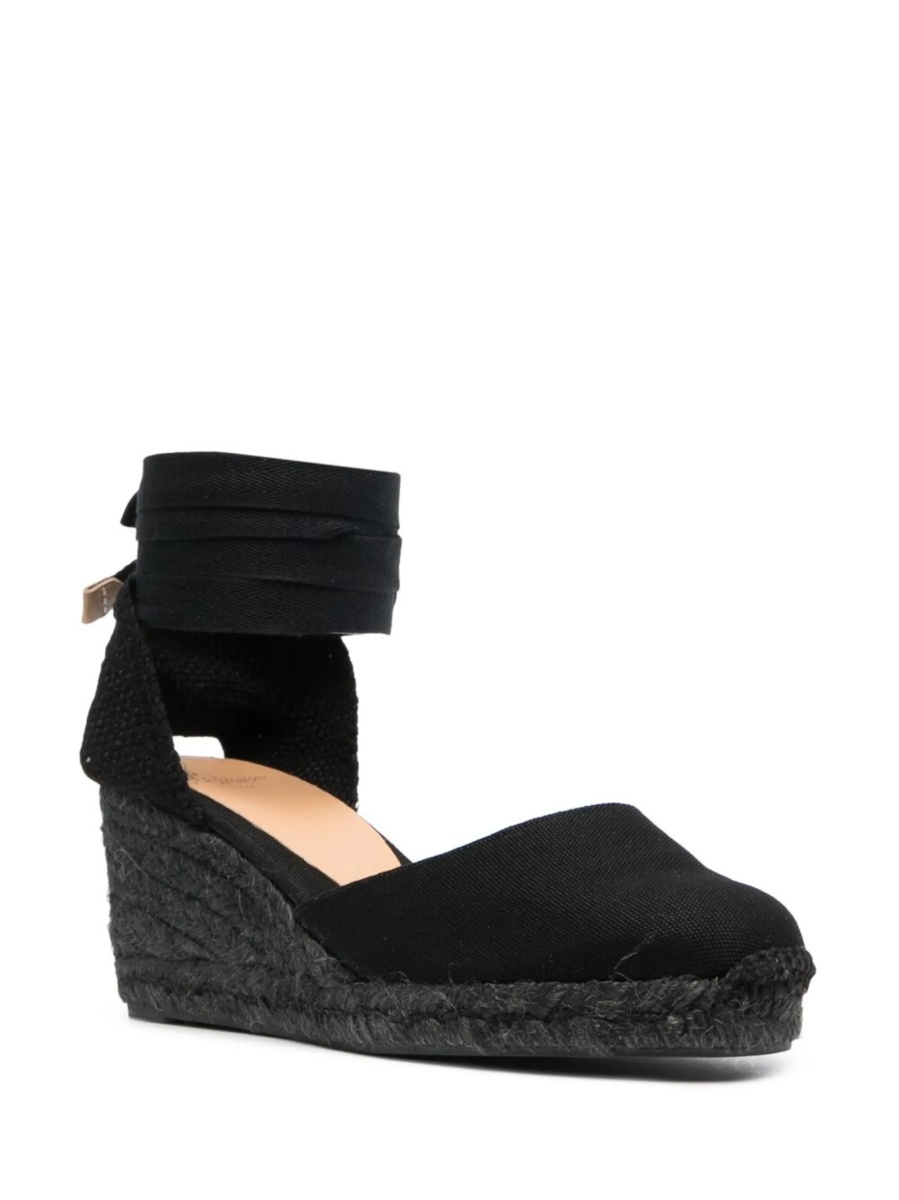 Espadrile CASTAÑER negre din iuta si material textil - Img 2