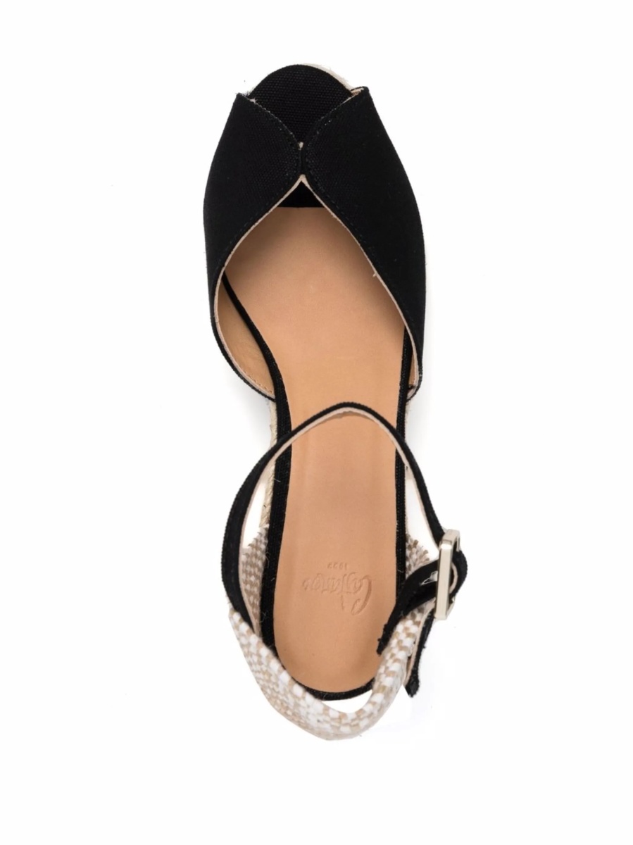 Espadrile CASTAÑER negre din material textil - Img 4
