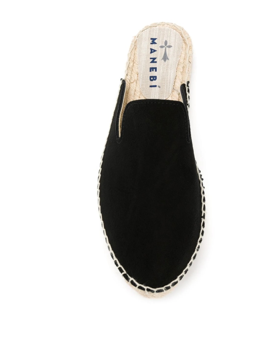 Espadrile Manebí negre din piele - Img 4