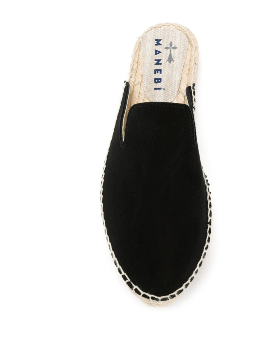 Espadrile Manebí negre din piele - Img 4