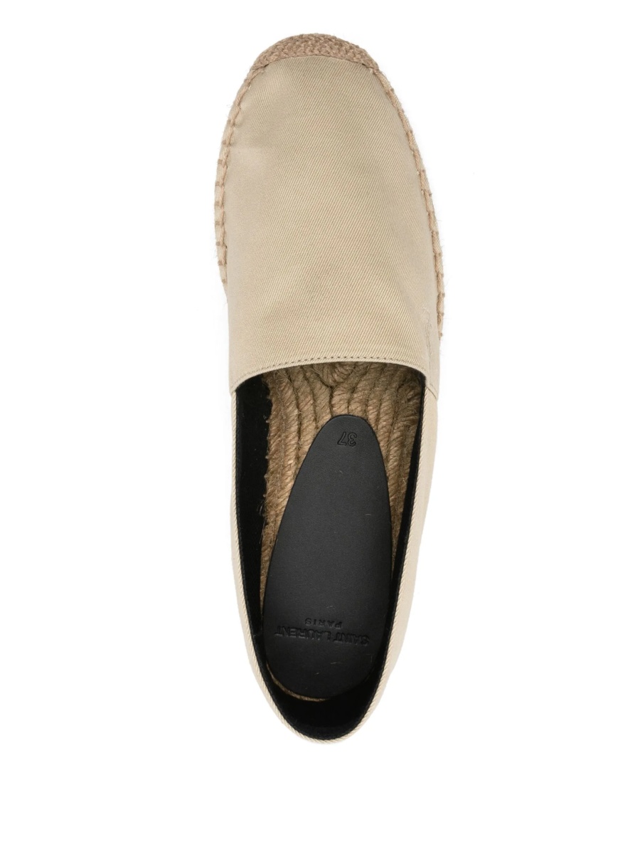 Espadrile Saint Laurent neutre din material textil - Img 4