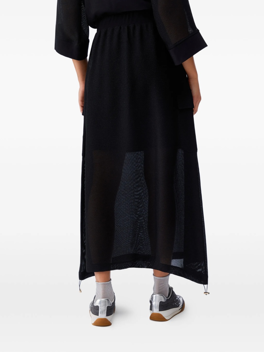 Fusta clos LIU JO SPORT neagra din polyester si vascoza - Img 4