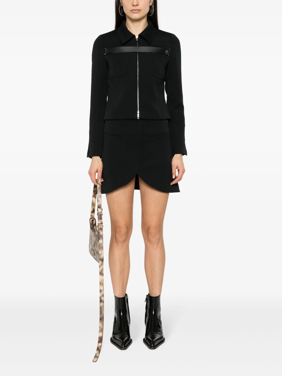 Fusta COURRÈGES neagra din polyester si acetat - Img 2