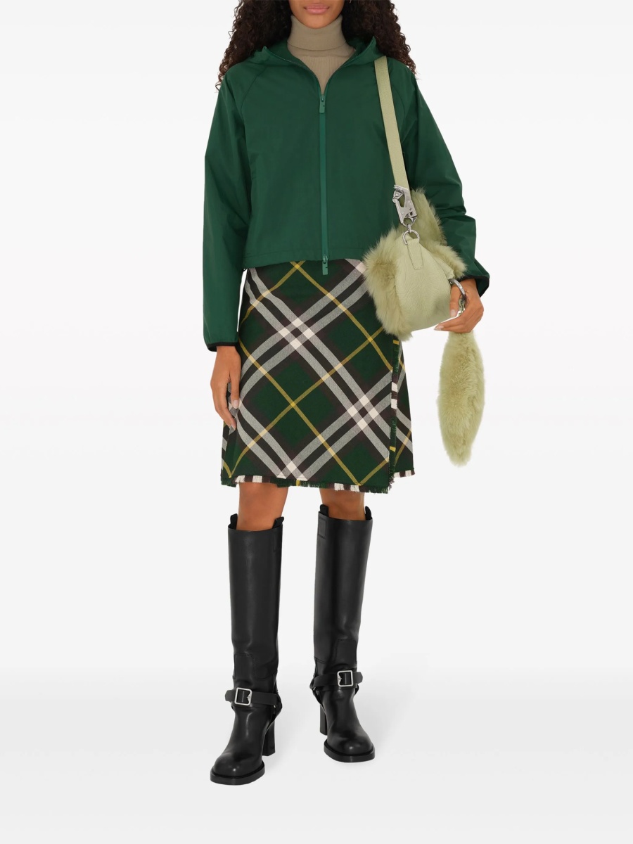 Fusta cu pliuri Burberry verde - Img 2