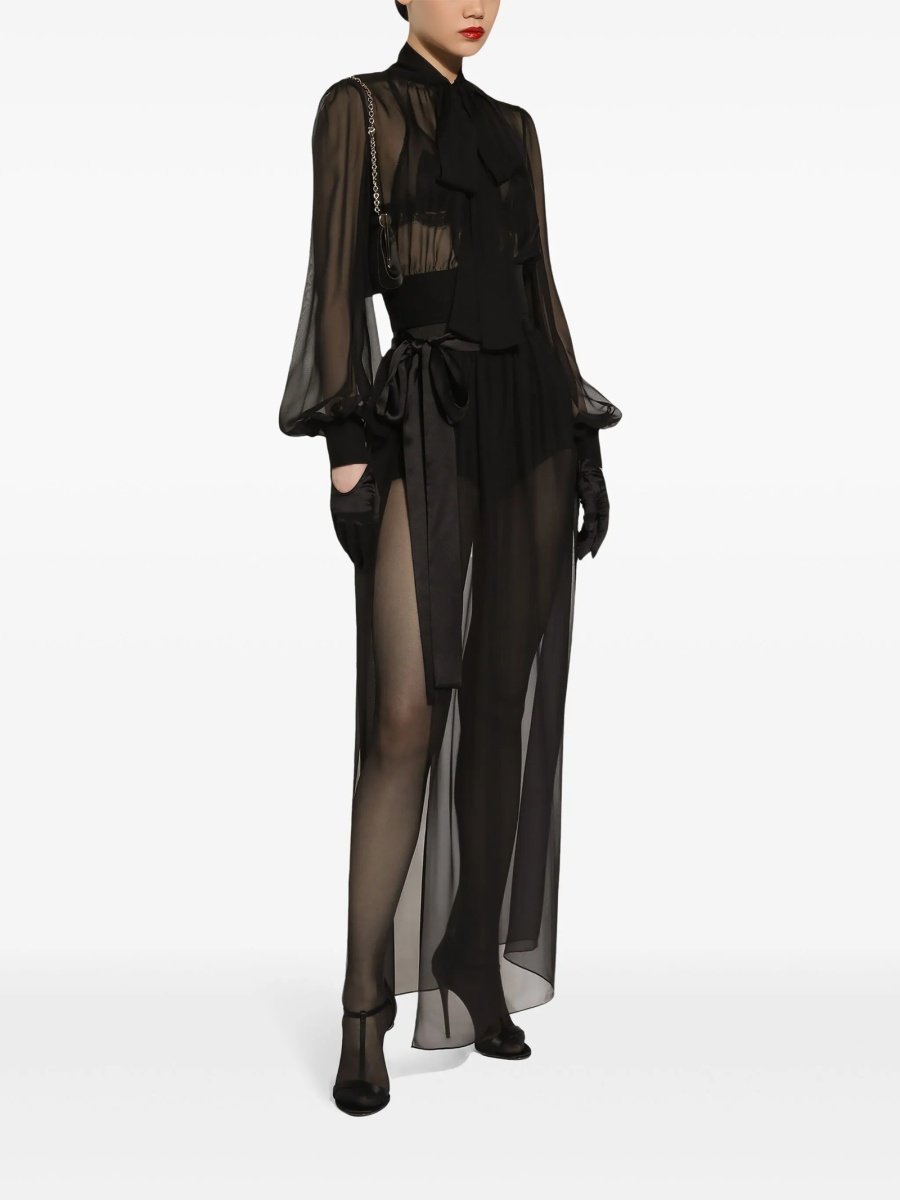 Fusta cu pliuri Dolce &amp; Gabbana neagra - Img 2
