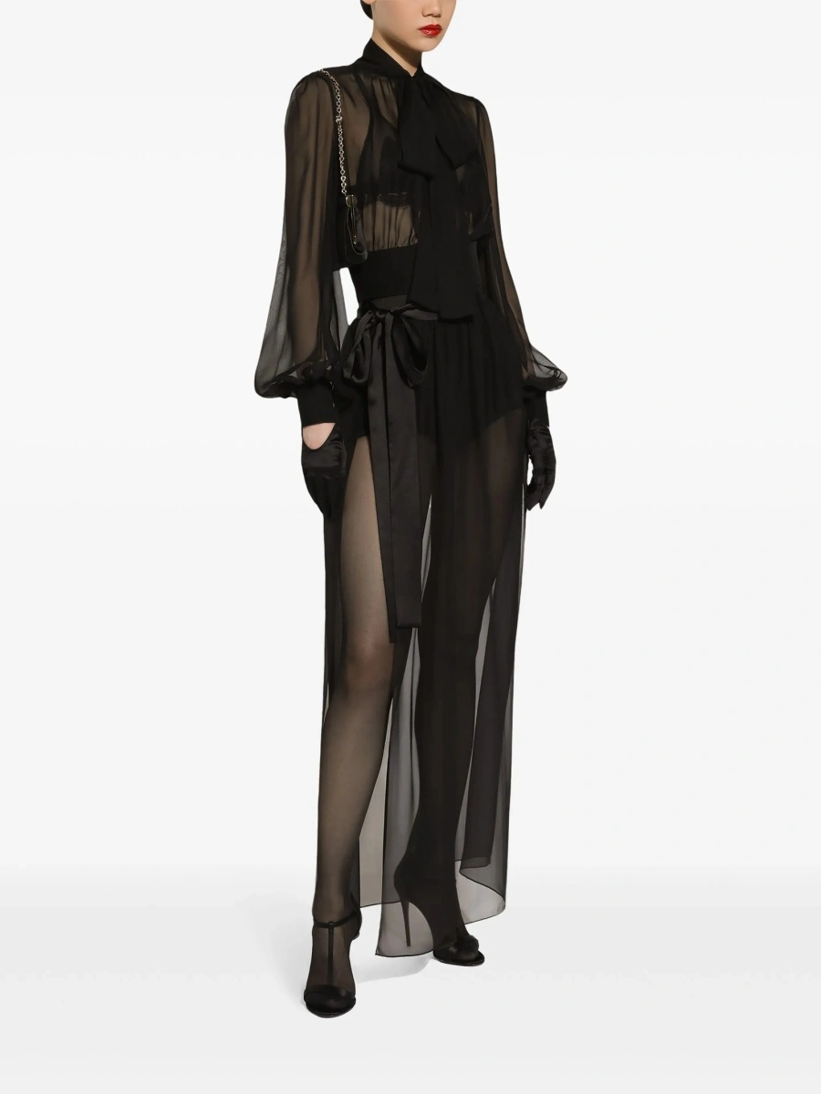 Fusta cu pliuri Dolce &amp; Gabbana neagra - Img 2