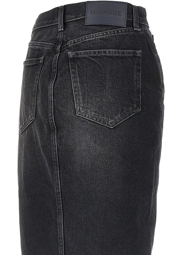 Fusta Denim midi skirt with front zip - Img 4