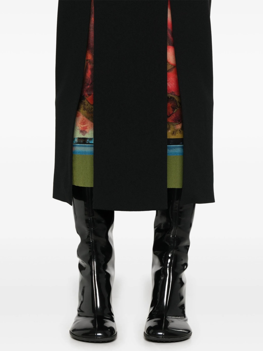 Fusta drepte Moschino neagra din acetat si vascoza - Img 5