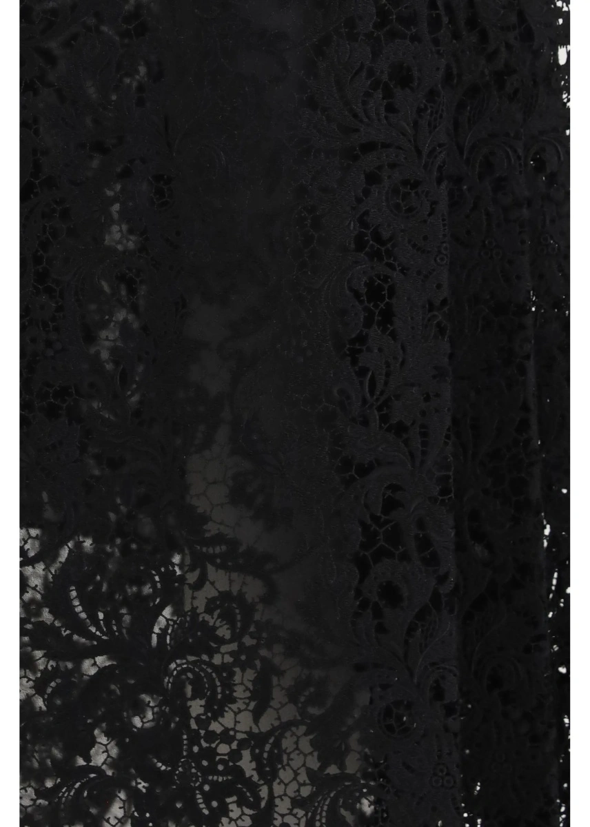 Fusta Fendi neagra din dantela macrame - Img 3