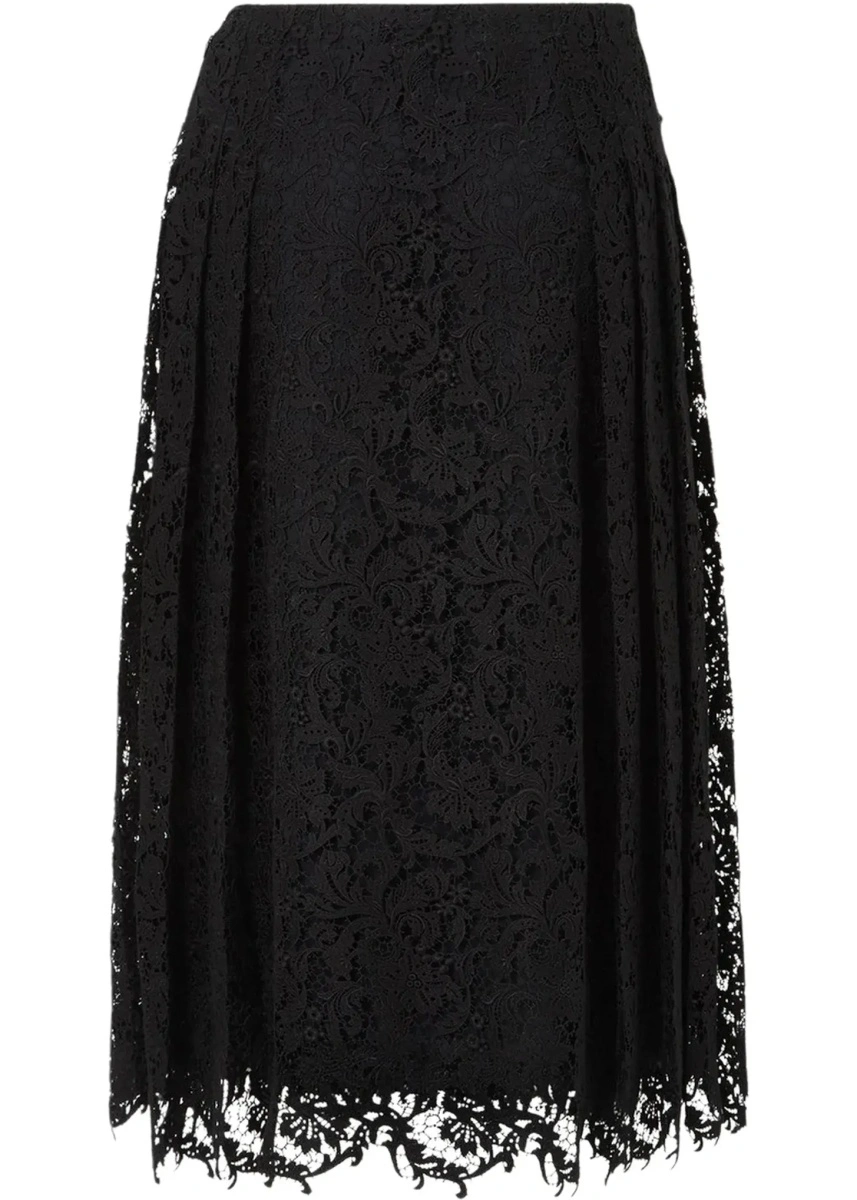 Fusta Fendi neagra din dantela macrame - Img 6